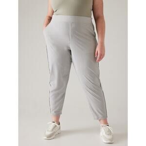 ATHLETA Striped Brooklyn textured Ankle Pant Career Pants